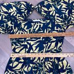 Ba&sh  Winny Tropical Palm Print Tiered Mini Dress Yellow Blue Small Photo 13