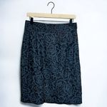 Cristina Vintage 80s 90s Black Floral Blazer & Skirt Suit Set Separates Size 11 Photo 5