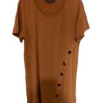 Anthropologie Sunday in Brooklyn  Terracotta Tan Orange Button Dress Small Photo 0