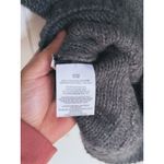 BCBGMAXAZRIA Short Sleeve Cable Knit Cowl Neck Sweater Gray Small Cozy Career Photo 6