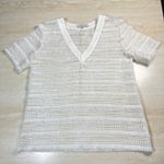 Waverly Grey White Crochet Fringe V Photo 8