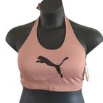 Puma Halter Neck Sports Bra - Size XL - Rose Gold Pink Logo Athletic NWT Photo 3