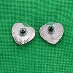 Rhinestone‎ Heart Stud Earrings Silver Tone Sparkly Small Jewelry Pierced Ears Photo 1