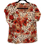 SheIn Floral Polka Dot Short Sleeve Top | Eclectic Retro Statement Mixed Print Blouse Photo 0