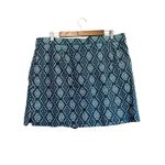 Rafaella  Comfort‎ Skort Womens XXLEEG Blue White Diamond Pattern Skirt Shorts Photo 5