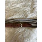 Cole Haan  Brown Leather and Woven Fabric Belt Photo 3