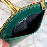 Dolce & Gabbana Green Leather & Crystal Logo Zippy Cardholder Photo 9