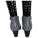 Vionic Bromley 322 Grey Suede Snakeskin Heeled Ankle Booties Size 8 Photo 3