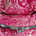 Vera Bradley VTG Eloise Bag Large Barbie Hot Pink Kiss Lock Dome Shoulder Purse Photo 7