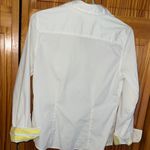 L.L. Bean White Shirt with Yellow Collar Photo 5