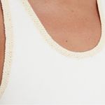 A.L.C. NWT  Elliott Crochet-Trimmed Knit Tank in White Photo 4