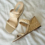 Steven New York Ardy Espadrille Wedge Sandal Size 8 Neutral Cream Tan Photo 1
