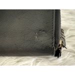 Lucky Brand  black leather zip-around wallet with a gold plate detail Photo 3