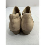 st. john's bay Womans St John’s Bay Loyola Booties 9 M Beige Memory Foam Side Zip Block Heel Photo 4