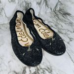 Sam Edelman Ballet Flats Felicia Metallic Bow Logo Black Women 7.5 Preppy Grunge Photo 0