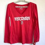 Wisconsin Badgers Long Sleeve Top Women's XL Red Tee T Shirt College UW Madison Photo 0
