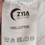 Zyia  Active Moon Mountain Pastel Watercolor White Short Sleeve Tee NWT w/flaw Photo 3