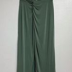Anthropologie Moss Green Junie Knit Twist Ruched Midi Skirt Sz S NWT Photo 1
