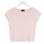 Vintage Y2K Pink Cottage Ribbed Sweater Baby Tee SZ M Early 2000s Size M Photo 0