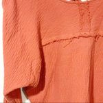 Anthropologie Saturday Sunday Medium Orange Gauze Criss Cross Back Aurelia Top Photo 3