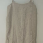 Entro NWT Abercrombie Fitch Button Front Dress Tan Linen Cotton Blend M Tall Skort MT Photo 0