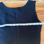 Simply Silk Dress Sz Large Black Midi Sleeveless Lined Ruffle LBD Formal Career Photo 6