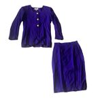 Bill Alvira Wool Skirt Suit Purple Size 8 Photo 2