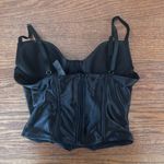 Corset Underwire Tank Top Biker Goth Whimsy Size Small Zip Up Back Adjustable Black Photo 4