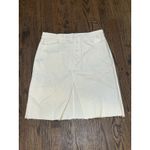 joe's jeans NEW! $198 JOE'S HIGH RISE RAW HEM DENIM MIDI SKIRT CREAM Size 32 Photo 1
