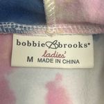 Bobbie Brooks Medium Blue Pink Tie Dye Hoodie Mini Dress NWOT Beach Cover Up Photo 4