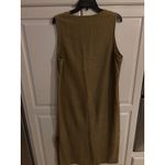 D.P.S. New York Women's Sleeveless Linen Cotton Blend Midi Dress‎ Brown Size L Photo 6
