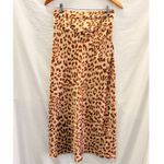 Free People  Leopard Print Midi Skirt US 4 Fall‎ Slip Lightweight Photo 5