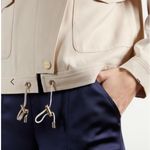 Ted Baker London Women’s Farica Satin Utility Jacket Light Pink Beige Size 10 Photo 2