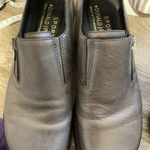 Donald Pliner DONALD J PLINER SPORT Women's Uzip gray silver leather lug sole loafer, 7.5M Photo 0