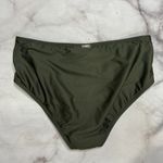 DKNY  Womens Moss Green Seamed High Waist Bikini Bottom Size S new Photo 3