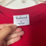 Westbound  Women’s Red Snowman Embroidered Winter Christmas Sweatshirt Photo 4