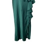 Mac Duggal Mac Duggar SATIN RUFFLED ASYMMETRICAL GOWN in Emerald Green sz 6 Photo 4