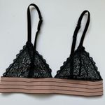 Stella McCartney  Drawing Lace Black Pink Bra Bralette Size Medium Feminine Photo 1