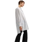 Nili Lotan Loria Tunic Striped Shirt Dress Linen Photo 1