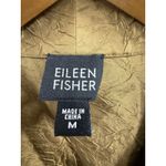 Eileen Fisher  Womens Button Front Silk Blouse Long Sleeve Green Size Medium‎ Photo 1