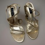 AQUA Gold Strappy Heels Size 7 NWOT Photo 0