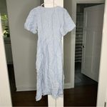 Madewell NWT Cassie Button-Front Midi Dress Linen Powder Blue Photo 2