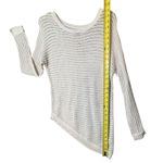 Apt. 9  Sweater Womens Small Ivory Asymmetrical Hem Open Knit Tunic Top Metallic Photo 7