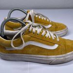 Vans Size W 8 M 6.5 Mustard Yellow White Suede Old Skool Sneaker Scotchgard Photo 6