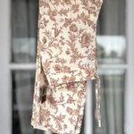 Sag Harbor Women's Size 14 Cream & Tan Floral Casual Straight Leg Pants Cottage Photo 10