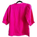 Lilly Pulitzer NWOT Mialeigh Linen Top Passion Fruit Pink Pullover Size 2 Photo 3