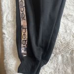 Bebe  Women's Logo Sequined Jogger Black‎ 3X Photo 7