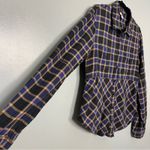We The Free  Going Back to Harvard Long Sleeve Blue Plaid Flannel Button Top S Photo 1
