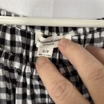 Cute! Beach Lunch Lounge Black &White Checkered Summer Shirt Ruffle‎ Size S/P Photo 5