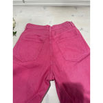 SheIn  Pink‎ Wide Leg Jeans High Waist Frayed Hem Raw Edge Size 25 Cotton Photo 8